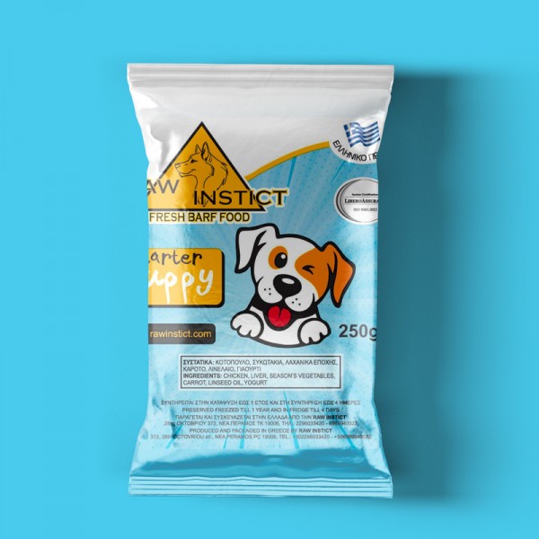 Raw Instict starter & puppy  με κοτόπουλο 250gr