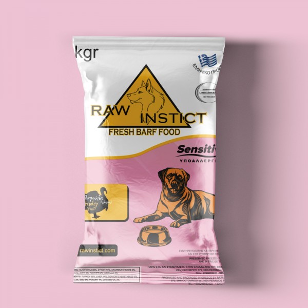 Raw instict με  γαλοπούλα 1Kgr